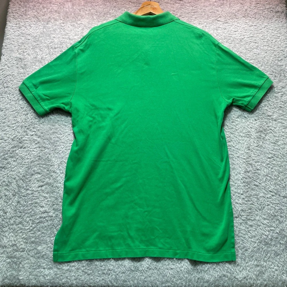Polo Ralph Lauren Mens Green Short Sleeve Pique Polo Shirt Yellow Pony Size M